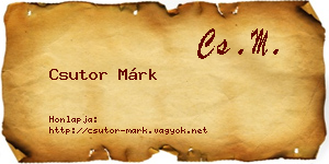 Csutor Márk névjegykártya